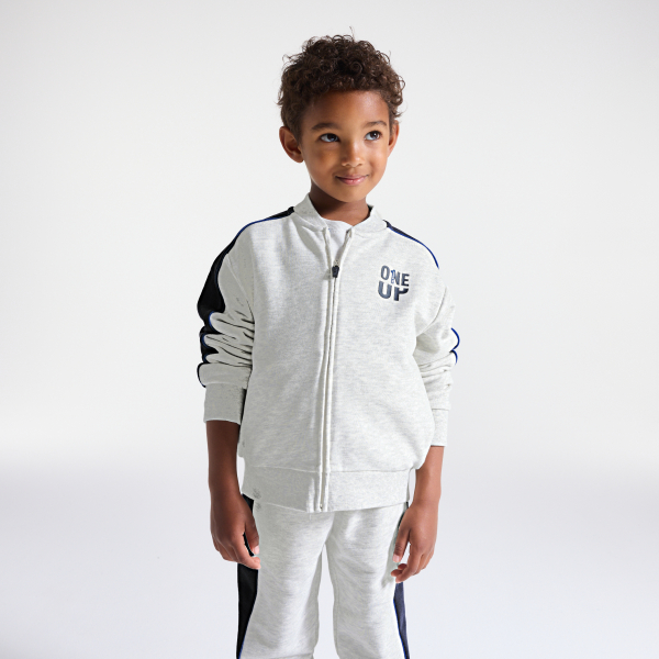 سويت شيرت ميلتون ثنائي اللون رمادي للأولاد